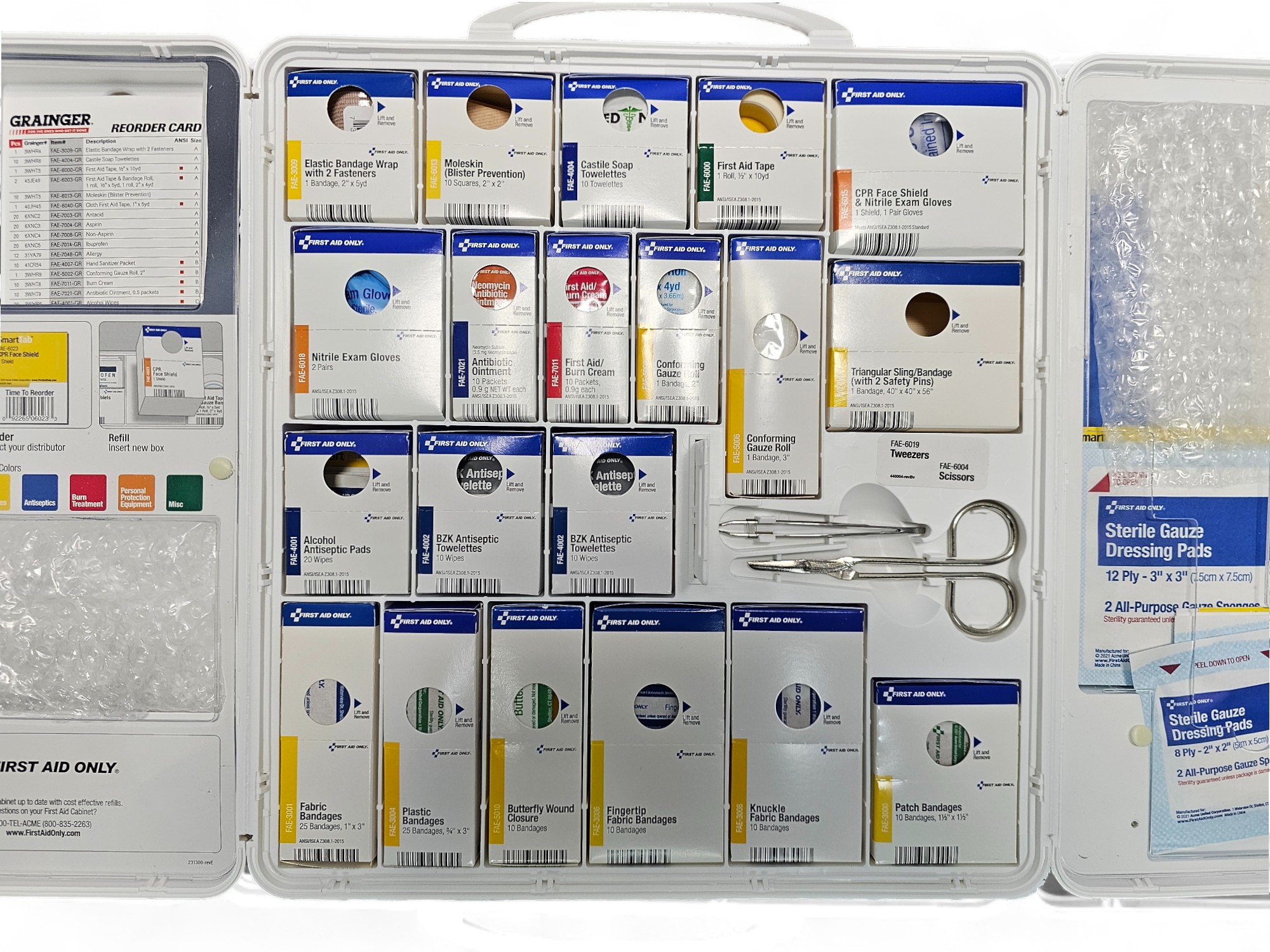 Industrial First Aid Kit Osha Standards: Plastic, 50 Person